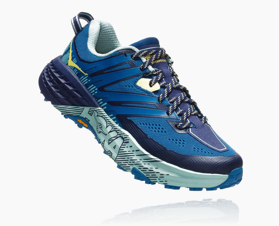 Hoka One One Speedgoat 3 Trailskor Dam - Blå - CJFUB-9032